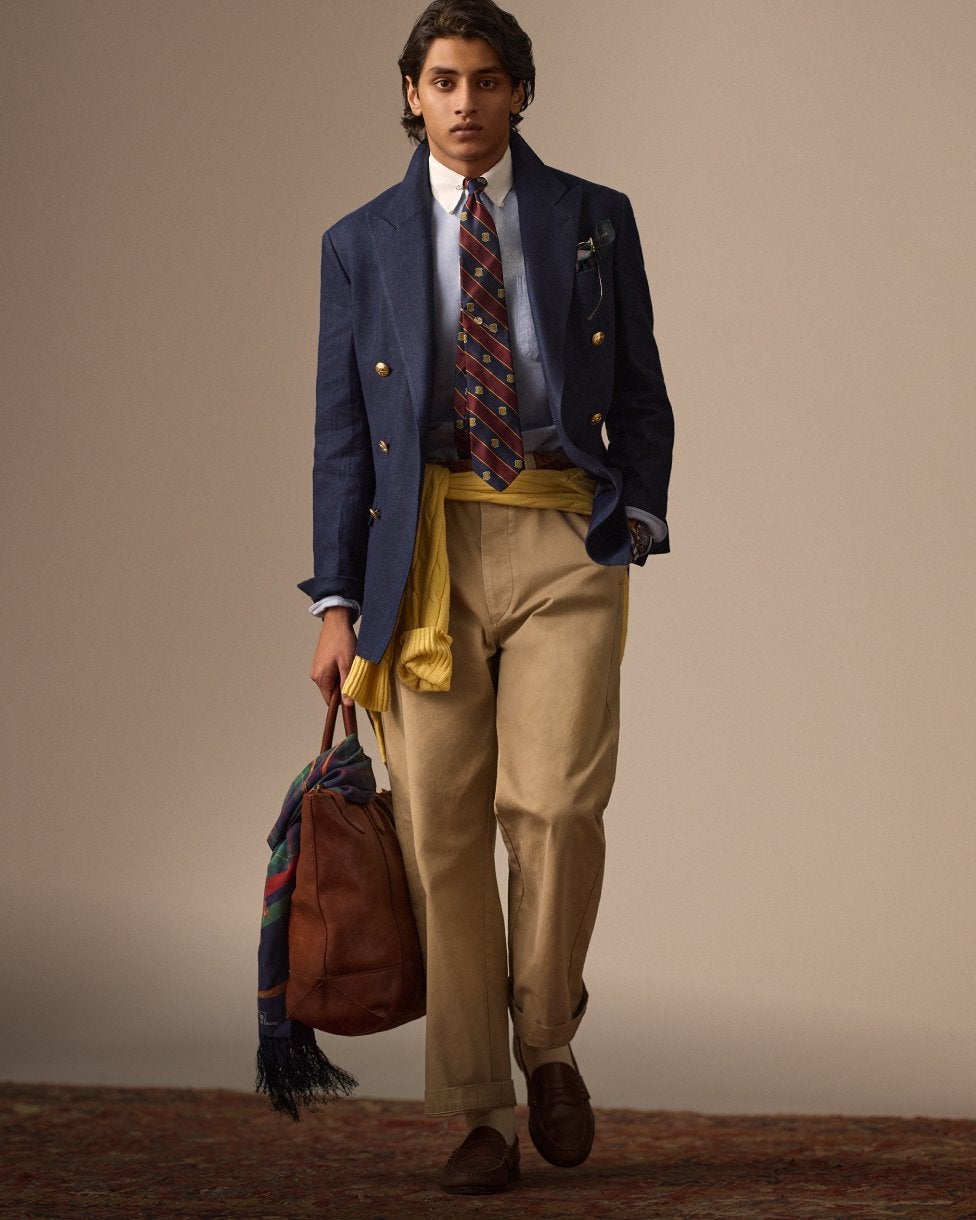 31日迄！POLO RALPH LAURENノッチカラー ショートスリーブ コットンブレンド ショートスリーブ セーター