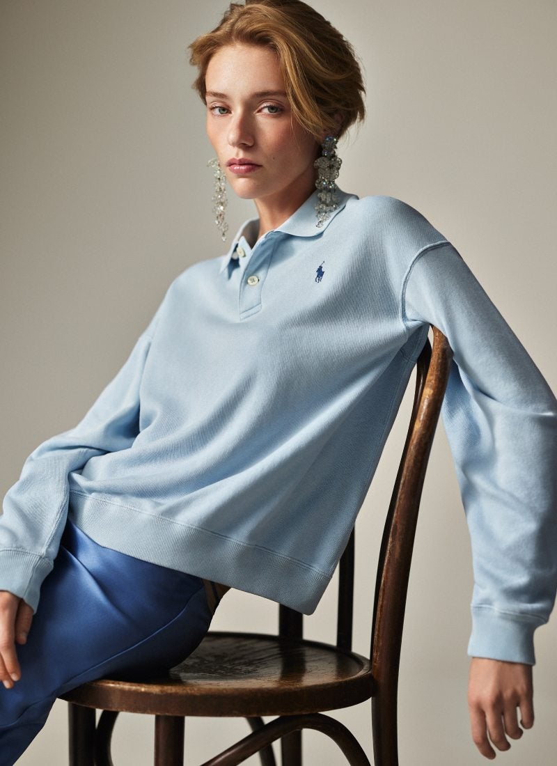 安住屋様　サマーニット♡ポロラルフローレン ミントグリーン 25SS｜一部店舗限定】WOMEN カラーブロックサマーニットポロ
