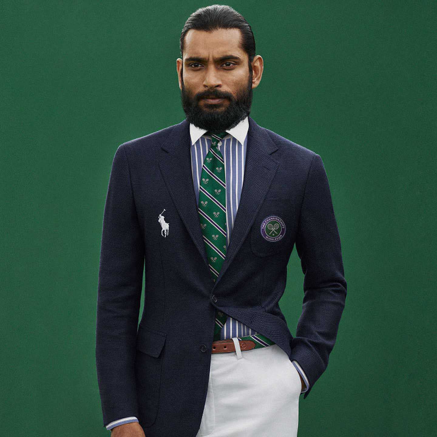 新品未使用Polo ラルフローレン2024ウィンブルドンTシャツ白とモス