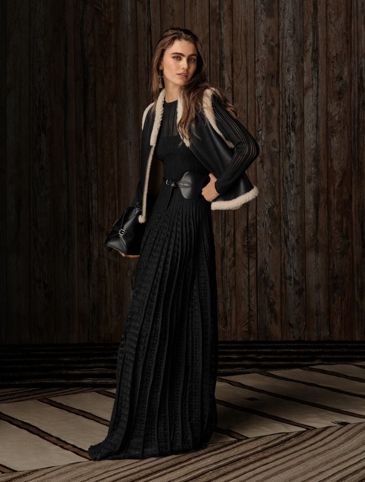 ラルフローレンコレクション　後ろ姿美人　膝上丈ミニドレス　ブラウンベルベット　M コレクション | レディース | ラルフ ローレン公式オンラインストア