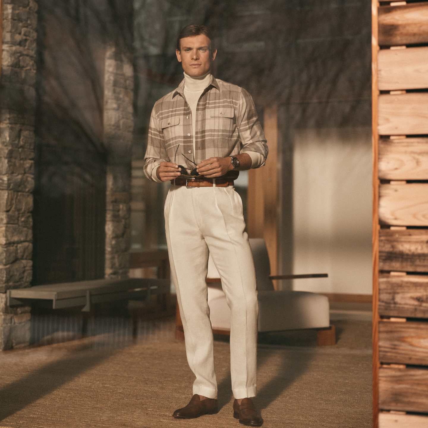 Ralph Lauren パープルレーベル　チェック柄 スラックス 32 ラルフ ローレン パープル レーベル(RALPH LAUREN PURPLE LABEL) 2025