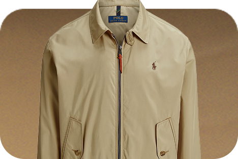POLO ベージュ ジッパー付きジャケット Polo Ralph Lauren ラルフローレン ツイルジャケット ベージュ - メルカリ