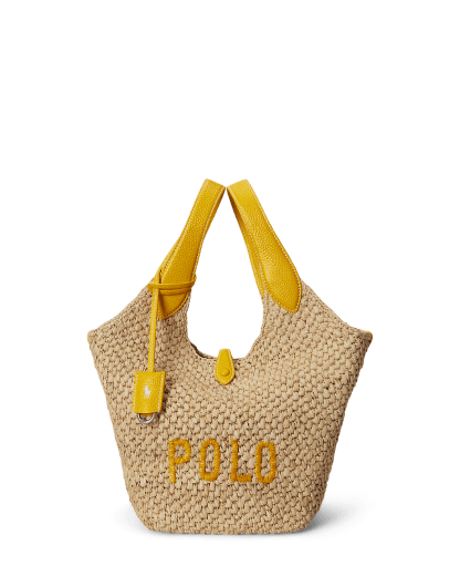 Polo Play ラフィアレザー ロゴ トート