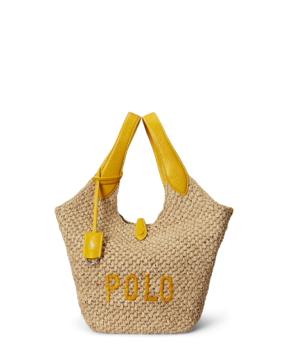 Polo Play ラフィアレザー ロゴ トート